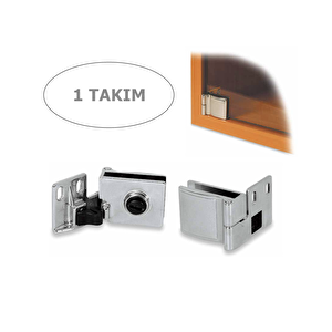 Osena Cam Menteşesi Metal Krom 6 Mm Cam İçin 1 Takım