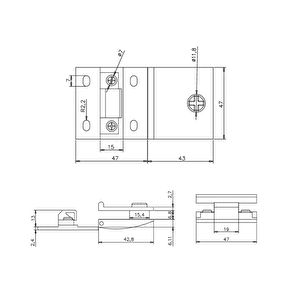 Osena Cam Menteşesi Metal Krom 6-8 Mm Ayarlı 1 Takım