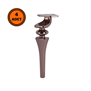 4 Adet Sintra Lüx Metal Ayak 21 Cm Mobilya Koltuk Ayağı Bronz