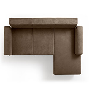 Eymense Mocha Plus Sırt Mekanizmalı Köşe Koltuk Kahverengi Sağ Köşe