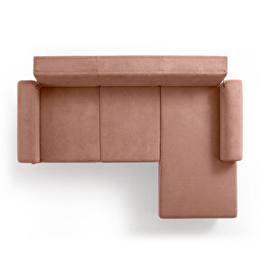 Eymense Mocha Plus Sırt Mekanizmalı Köşe Koltuk Pembe Sağ Köşe