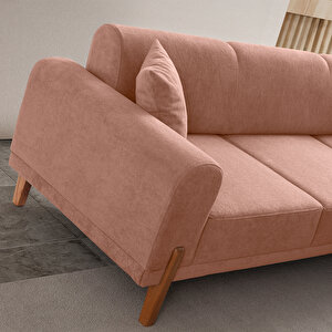 Eymense Mocha Plus Sırt Mekanizmalı Köşe Koltuk Pembe Sağ Köşe