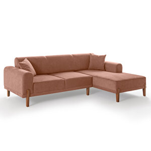 Eymense Mocha Plus Sırt Mekanizmalı Köşe Koltuk Pembe Sağ Köşe