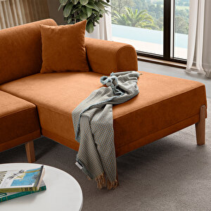 Eymense Mocha Plus Sırt Mekanizmalı Köşe Koltuk Turuncu Sağ Köşe