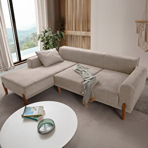 Mocha Plus Sırt Mekanizmalı Köşe Koltuk Sütlü Kahve Sol Köşe Sütlü Kahve