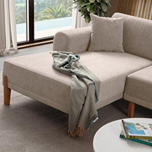 Eymense Mocha Plus Sırt Mekanizmalı Köşe Koltuk Sütlü Kahve Sol Köşe