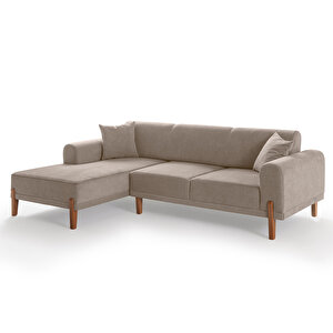 Eymense Mocha Plus Sırt Mekanizmalı Köşe Koltuk Sütlü Kahve Sol Köşe