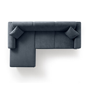 Eymense Mocha Plus Sırt Mekanizmalı Köşe Koltuk Mavi Sol Köşe