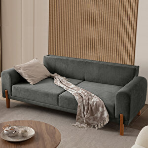 Eymense Mocha Plus Sırt Mekanizmalı Koltuk Takımı 3+1 Antrasit