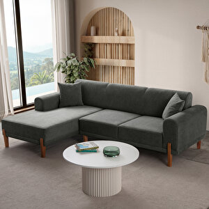 Mocha Plus Sırt Mekanizmalı Köşe Koltuk Antrasit Sol Köşe Antrasit