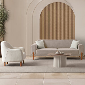 Mocha Plus Sırt Mekanizmalı Koltuk Takımı 3+1 Sütlü Kahve Sütlü Kahve