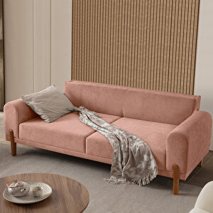 Eymense Mocha Plus Sırt Mekanizmalı Koltuk Takımı 3+3+1 Pembe