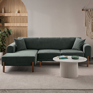 Mocha Plus Sırt Mekanizmalı Köşe Koltuk Yeşil Sol Köşe Yeşil