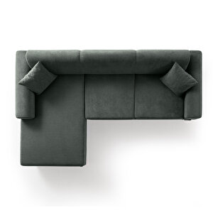 Eymense Mocha Plus Sırt Mekanizmalı Köşe Koltuk Yeşil Sol Köşe