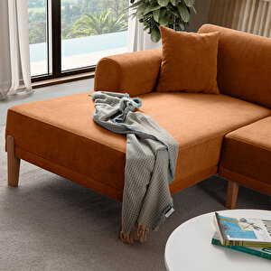 Eymense Mocha Plus Sırt Mekanizmalı Köşe Koltuk Turuncu Sol Köşe