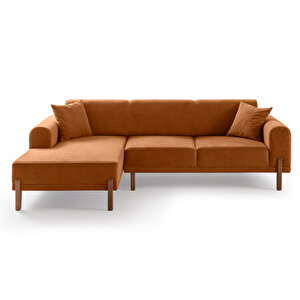 Eymense Mocha Plus Sırt Mekanizmalı Köşe Koltuk Turuncu Sol Köşe