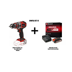 Set-12 (einhell Tp-cd 18/50 Li-i Bl Akülü Darbeli Vidalama+einhell 18v 2,5 Ah Pxc Starter Kit, Akü & Şarj Cihazı)