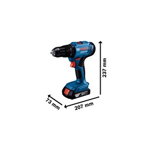 Gsb 183-li 2 Ah Tek Akülü Darbeli Matkap + 103 Parça Matkap Ve Vidalama Ucu Seti + Mavi Sırt Çantası