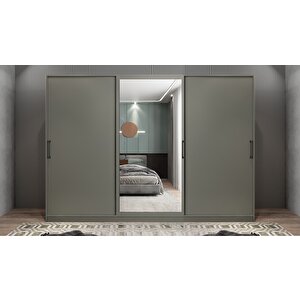 Işıltı Sürgülü Gardırop  Füme G.r.i_2_270cm 270 cm