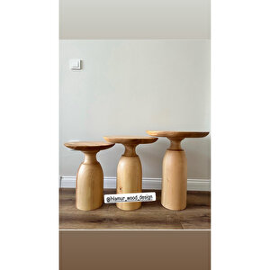 Boyunlu Üç Adet Mantar Sehpa