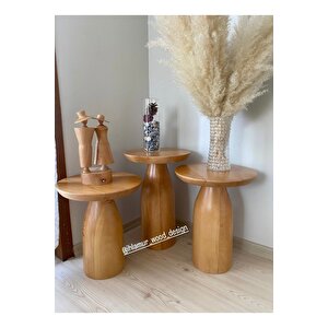 Ihlamur Wood Desıgn Kalın Bacak Bohem Model Sehpa