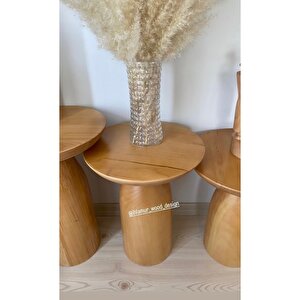 Ihlamur Wood Desıgn Kalın Bacak Bohem Model Sehpa