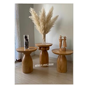 Mantar Sehpa Toplu Halkalı Düz Üçlü Takım