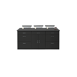 Saki Mutfak Adası -180 Cm - Tezgah Dahil - Antrasit