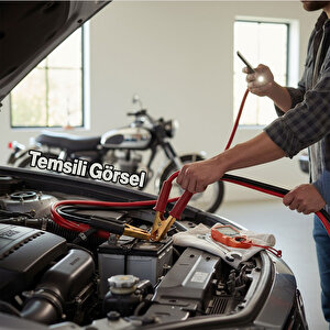 1200 Amper Akü Takviye Kablosu 2.3 Metre Kalın Telli Güçlü Araç Akü Yardım Başlatma Kablosu