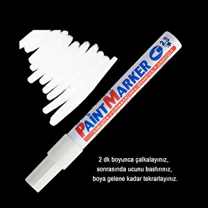 İşaretleyici Marker Beyaz Kalem Markalama Kalemi Markör Kalıcı Metal Plastik Cam Ahşap Yüzey