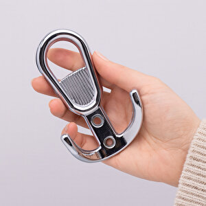 Metal Gümüş Krom Askı Askılık Duvar Vidalı Çanta Elbise Asma Portmanto Vestiyer Banyo Mutfak Askısı