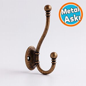 Metal Askı Antik Bakır Vestiyer Portmanto Dolap Askılık Askılığı Duvar Banyo Mutfak Elbise Askısı