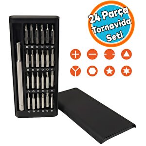 Mini 24 Parça Tornavida Seti Hassas Mıknatıslı Bilgisayar Telefon Elektronik Tamiri İçin İdeal