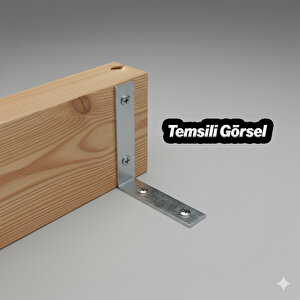 Metal Köşebent 65x65x15 Mm İnce L Demiri Gönye Mobilya Duvar Sabitleme Bağlantı Aparatı (25 Adet)