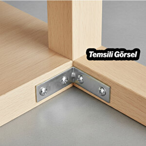 Metal Köşebent 40x40x15 Mm (50 Adet) Kalın L Demiri Gönye Mobilya Duvar Sabitleme Bağlantı Aparatı