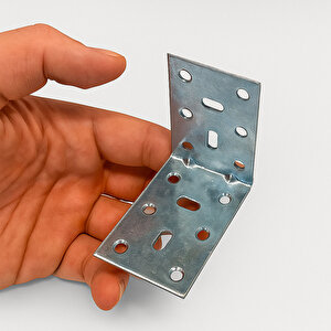 (50 Adet) Mobilya Eşya Dolap Duvara Sabitleme Köşebent Bağlantı Aparatı L Demiri Gönye 40x60x60 Mm