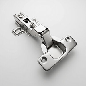 Yarım Deve Boynu Pistonsuz Mobilya Dolap Kapak Menteşesi Krom Renk