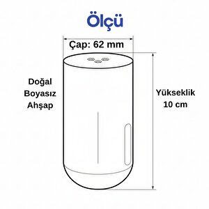 Doğal Ahşap Ayak Boyasız Ham Silindir Mobilya Koltuk Kanepe Ayağı Metal Aparat Dahil Bohem 10 Cm