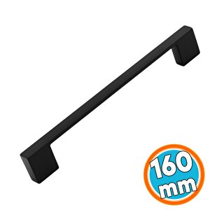 Mobilya Çekmece Dolap Kapak Kulpu Dayanıklı Kulbu Kulpları Siyah 160 Mm Siyah Metal Kulp