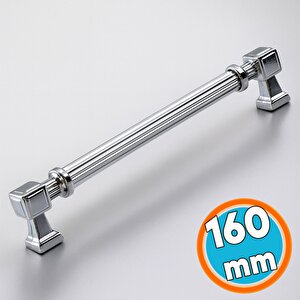 Mobilya Çekmece Mutfak Dolabı Dolap Kapak Kulpları Kulb Kulpu Metal Gümüş Kulp 160 Mm -16 Cm