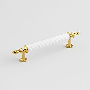 Mobilya Çekmece Dolap Kapak Kulpu Dayanıklı Kulbu Kulpları Gold Altın Beyaz 96 Mm Metal Kulp