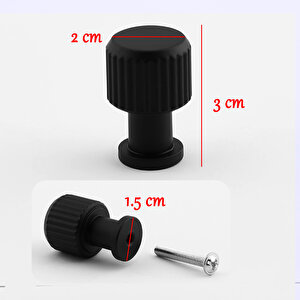 Siyah Tek Vidalı Çizgili Düğme Metal Kulp Çekmece Mobilya Mutfak Dolabı Dolap Kulbu Kulpları