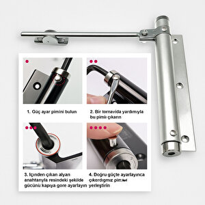 Kapı İtme Yayı Yüksek Dayanım Sessiz Çalışan Kapanış Destekli Profesyonel Kapı Mekanizması 162 Mm