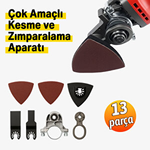 Çok Amaçlı Kesme Zımparalama Aparatı M14 Uyumlu 115 Mm Spiral Adaptör 13 Parça