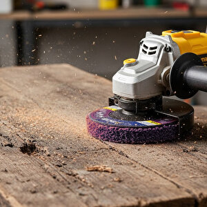 Parlatma Diski Döküm Metal Ahşap Yüzeyler İçin Pas Boya Sökücü Flap Disk Mor 115 Mm