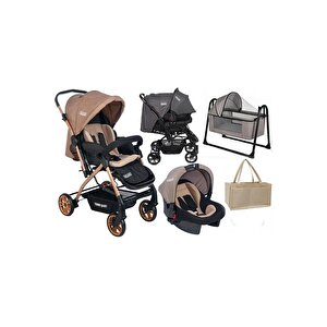 Cross Yenidoğan Seti Bebek Arabası Beşik Ana Kucağı Kahverengi