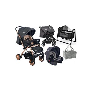 Cross Yenidoğan Seti Bebek Arabası Beşik Ana Kucağı Antrasit