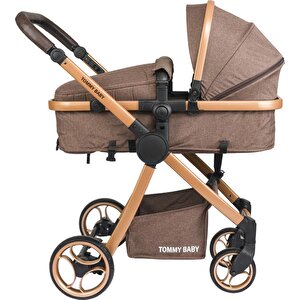 Toranto Gold Vip Travel Sistem Bebek Arabası + Puset Kahverengi