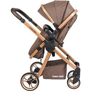 Toranto Gold Vip Travel Sistem Bebek Arabası + Puset Kahverengi