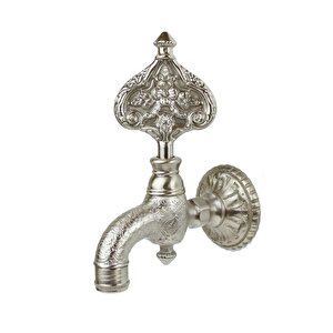 Desenli Perlatörlü Mat Krom İnox Saten Osmanlı Musluk